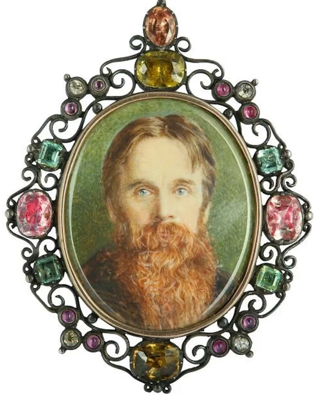 Miniatura del ritratto di William Holman Hunt O.M